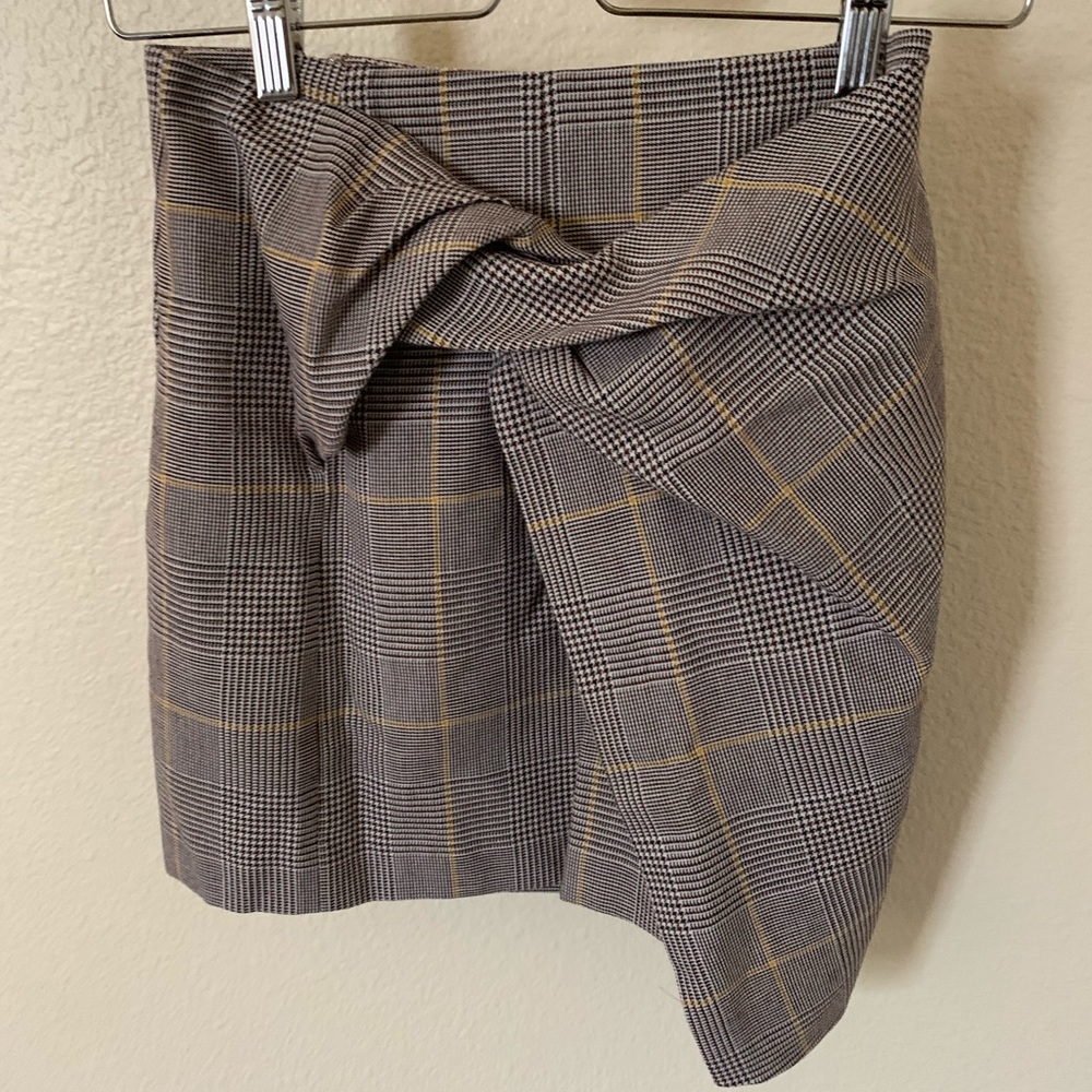 Babaton plaid mini skirt